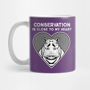 Hippo Conservation Heart Mug